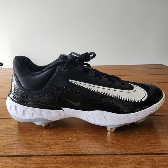 Nike React Alpha Huarache Elite 4 Baseball Cleats dj6521-001 Blk/White sz 13 main image 4